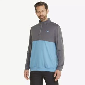PUMA MEN'S Gamer Colorblock Golf 1/4 Zip Pull Over SIZE XL